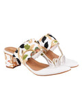 Shoetopia Emberoidered White Heels For Women & Girls /Eu38,White,5,B0FF3HCH3V