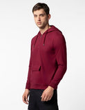 Fyltr Men'S Casual Full Sleeve Hoodie With Drawstring - Half Zip Closure | Utility Pocket With Flap | Casual Winterwear For Men,Berry Cherry,Berry Cherry,2Xl