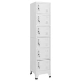 vidaXL Locker Cabinet Light Gray 15x15.7x70.9 Steel