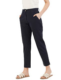 Fyltr Womens Regular Stretch Cotton Comfortable Soft Khaki Trousers,Heavy Navy,Heavy Navy,36