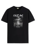ADRO Mens Nature Graphic Tshirt - Premium Cotton T-Shirt with Stunning Nature Design - Best for Outdoor Enthusiasts Print Black T Shirt|RN24-CHILL-BL-M,Black