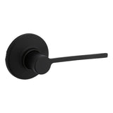 Kwikset Ladera Interior Passage Door Handle, Lever For Closet and Hallway Doors, Reversible NonLocking Handle Lever, Matte Blac