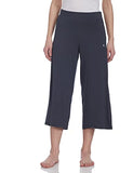 Enamor E064 Mid-Rise Shop In Culottes For Women With Side Slits(E064_Blue Night_M)