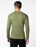 Fyltr Men'S Casual Drop Shoulder Full Sleeve T-Shirt With Knitted Tape Sleeve Detail,Oceanic Olive,Oceanic Olive,2Xl
