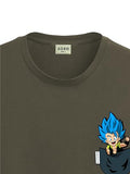 ADRO Tshirt for Men | Anime T Shirt for Men | 100% Cotton Tshirt | Graphic Printed T-Shirt | Chest Printed Tshirt | Gogeta Anime Tshirt | T-Shirts| RN24-STICK-GOGE-OL-M Olive,Olive