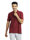 Xyxx Men'S Cotton Solid Relaxed Fit T-Shirt (Xy_Cr14_Polo Tshirt_1_Bold Burgundy,Bold BurgundyApparel,2XL