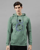 Adro Men'S Cotton Blend Neck Hooded Sweatshirt (H24-Ani-Pt_Pista