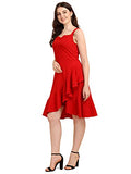 Oomph! Women'S Western & Fusion Wear Dresses For Women Red - Md337,Firetruck Red,Firetruck Red,M