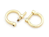 CRAFTMEMORE DRings with Closing Screw Shackle Key Holder Horseshoe U Shape Dee Ring DIY Leather Craft Purse Replacement for 1/2