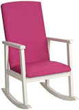 Children'S Deluxe Rocking Chair W/ Fully Upholstered Pink Seat And Backrest