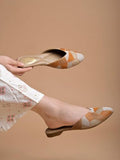 Women'S Ethnic Slip-On Mules Embroidered Flat Shoes With Low Heel Stylish & Comfortable Casual Footwear Orange Eu36,Orange,3,B0DK7BJPGT