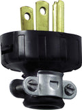 Handle Plug Grnd 15A Blk (Pack Of 1)