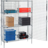 Nexel® Security Wire Shelving Unit 2 Quick Adjust Shelves 48Wx14Dx66H Chrome Unassembled