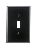 WALLPLATE SWITCH 1G BLK (Pack of 1)