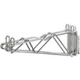Nexel® Chrome Fixed Double Shelf Wall Mount Bracket 12D