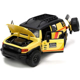 Toyota Fj Cruiser #938 Cream With Matt Black Top With Roof Rack And Stripes Kc Hilites With Extra Wheels Just Trucks Ser