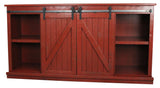 Rustic 82 Tall Provincial Tv Stand In Rustic Red