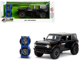 2021 Ford Bronco Badlands Black Rigid with Extra Wheels Just Trucks Series 1/24 Diecast Model Car by Jada