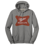 Miller High Life Beer Logo Hooded Sweatshirt - Oxford Gray