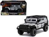 Tejs Jeep Wrangler Custom Silver Metallic with Black Top and Roof Rack Furious 7 (2015) Movie 25 Years of Fast & Furious Se