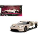 2017 Ford GT Gold Metallic with White Accents Pink Slips Series 1/32 Diecast Model Car by Jada