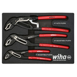 Wiha Classic Grip V-Jaw Tongue and Groove Pliers Tray Set (3 Piece Set)