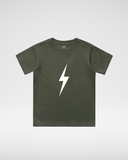 WHITE BOLT TEE - CYPRESS
