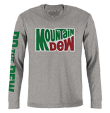 Mountain Dew Do The Dew Sleeve Print Long Sleeve T-Shirt - Gray