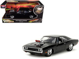1970 Dodge Charger Black with Race Interior The Fast and the Furious (2001) Movie 25 Years of Fast & Furious Series 1/24 Die