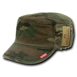 French Round Bill Caps, Woodland, M