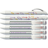 Greeting Pen Cross & Fish Scripture Pens, Scripture Verses With Rotating Messages, 6 Pen Set (36001)