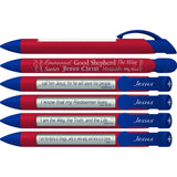 Greeting Pen Names Of Jesus Scripture Pens, Scripture Verses With Rotating Messages, 6 Pen Set (36034)