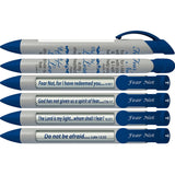 Greeting Pen Fear Not Scripture Pens, Scripture Verses With Rotating Messages, 6 Pen Set (36054)