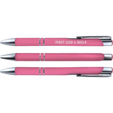 Soft Touch Breast Cancer Awareness 3 Design 6 Pen Set 36082