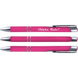 Soft Touch Breast Cancer Awareness 3 Design 6 Pen Set 36082