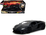 Shaws Lamborghini Aventador Matt Black Furious 7 (2015) Movie Fast & Furious Series 1/24 Diecast Car Model by Jada