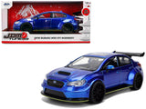 2016 Subaru WRX STI Widebody Blue Metallic JDM Tuners Series 1/24 Diecast Model Car by Jada