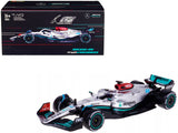 MercedesAMG F1 W13 E Performance #63 George Russell F1 Formula One World Championship (2022) with Display Case 1/43 Diecast M