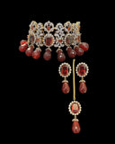 BR504 Arzoo garnet choker set ( READY TO SHIP )