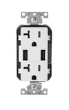 USB OUTLET 20AMP WHT (Pack of 1)