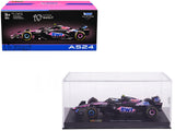 Alpine A524 #10 Pierre Gasly BWT Formula One F1 World Championship (2024) with Driver Figure and Display Case Race Series