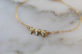 Holy Family Hearts® Bracelet In Polished Brass Tiny Version