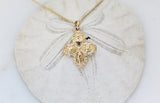 Four Way Cross 14K Gold