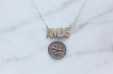 AMDG in Sterling Silver