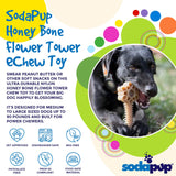 Honey Bone Dental Flower Tower - Indestructible Nylon Dog Chew Toy XL | USA
