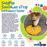 Sunflower eTray Shallow Slow Feeder Dog Bowl for Enrichment | USA Made