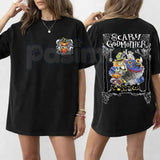 Scary Godmother Halloween Graphic T-Shirt โ Retro Nostalgic Spooky Season Unisex Cotton Shirt