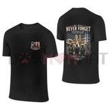 9/11 Memorial Twin Towers Graphic T-Shirt - Patriotic Eagle First Responder Tee
