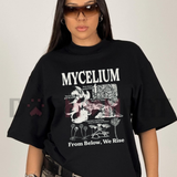 "Mycelium Vintage Fungal Network" Diagram Graphic T-Shirt