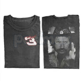 Dale Earnhardt "The Intimidator" Middle Finger T-Shirt – Vintage Style Racing Graphic Tee, Premium 100% Cotton NASCAR Legend Top, Soft Lived-In Heavyweight Outlaw Spirit Shirt, Made in USA